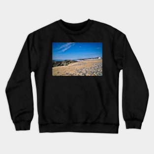 Beach Coastal Scenery - Spring - Borth, Ceredigion Crewneck Sweatshirt